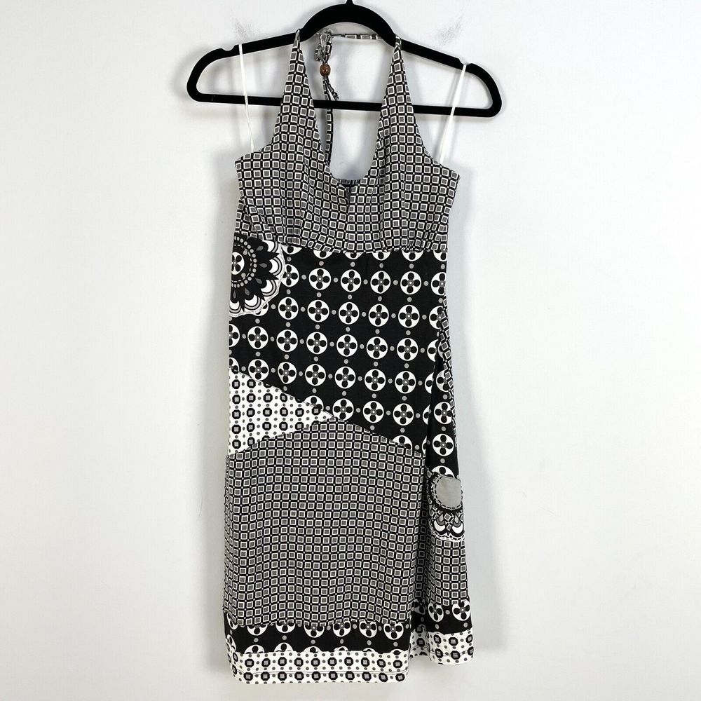 Prana Womens Floral Halter Dress Size Medium Organic Cotton Blend